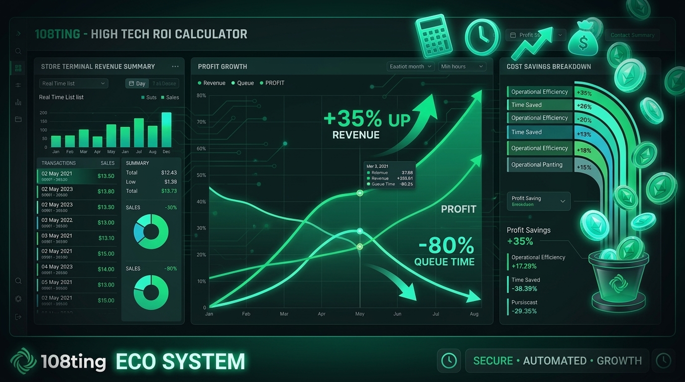 108ting High Tech ROI Calculator Dashboard